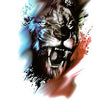 Load image into Gallery viewer, Blue White and Red Lion Face Best Temporary Tattoos
