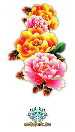 Bright Carnations Best Temporary Tattoos