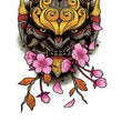 Load image into Gallery viewer, Snake Climbing Rose and Red Sun Best Temporary Tattoos
