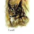 Load image into Gallery viewer, Brown Horned Owl Painting Best Temporary Tattoos
