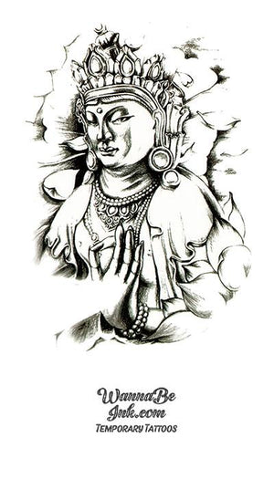 Buddha Sketch Black And White Best Temporary Tattoos