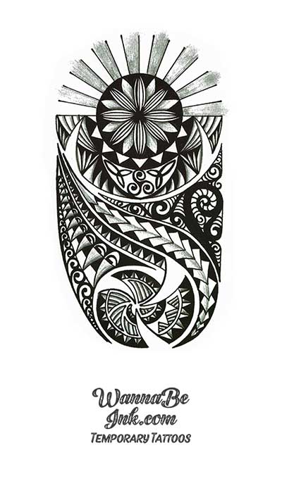 Tribal tattoo art with rose in the heart shape Vector Image