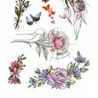 Load image into Gallery viewer, Butterflies Dream catcher and Flowers Best temporary tattoos
