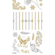 Load image into Gallery viewer, Butterflys and Blooms In Gold and Silver Metallic Temporary Tattoos
