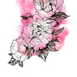 Load image into Gallery viewer, Carnations with Pink Water-color Best Temporary Tattoos
