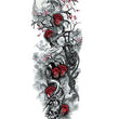 Load image into Gallery viewer, Cherry Blossom Rose Skull Chains Temporary Sleeve Tattoos
