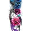 Load image into Gallery viewer, "Christiana" Colorful Heart Grenade Blue Roses Pink Flowers Butterfly Stop Watches
