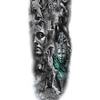 Load image into Gallery viewer, Classic Roman Gods and Goddesses Etched in Stone Temporary Sleeve Tattoos
