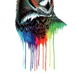 Load image into Gallery viewer, Colorful Horned Owl Best Temporary Tattoos
