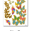 Load image into Gallery viewer, Colorful or Black and Gold Butterflies Metallic Temporary Tattoos
