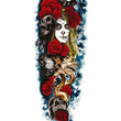 Load image into Gallery viewer, Colorful Sugar Skull Women with Roses Skulls and Clock Temporary Sleeve Tattoos
