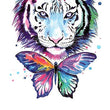 Load image into Gallery viewer, Colorful Tiger and Butterfly Best Temporary Tattoos
