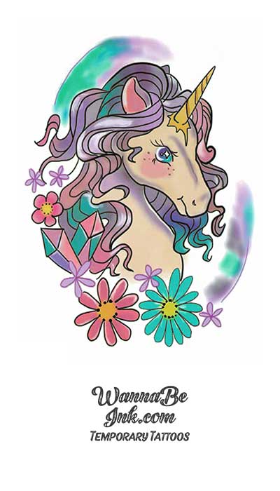 Colorful Unicorn Best Temporary Tattoos
