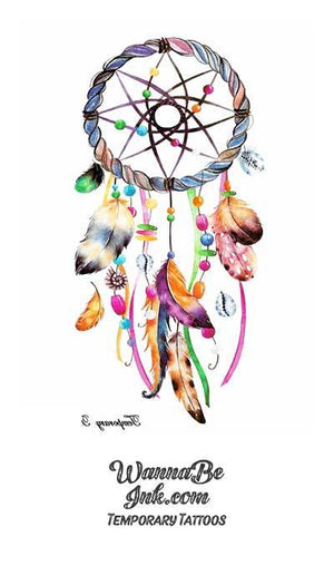 Cool Colors Dream Catcher Best Temporary Tattoos
