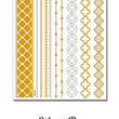 Load image into Gallery viewer, Cross and Circle Designs on Bracelet Bands in Gold and SIlver Metallic Temporary Tattoos
