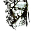 Load image into Gallery viewer, Crying Virgin Face In Flower Band Best Temporary Tattoos
