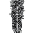 Load image into Gallery viewer, Dagger Rope and Vines Temporary Sleeve Tattoos
