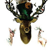 Load image into Gallery viewer, Dark Stag Wearing Top Hat and Butterflies in Antlers Best Temporary Tattoos
