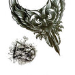Load image into Gallery viewer, Diving Owl Best Temporary Tattoos
