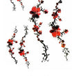 Load image into Gallery viewer, Double Branches of Red Blossoms Best Temporary Tattoos
