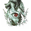 Load image into Gallery viewer, Dragon Eye In Heart Best Temporary Tattoos
