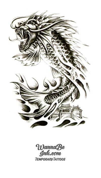 Blue Dragon Tattoo  Dragon Temporary Tattoos  neartattoos
