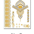 Load image into Gallery viewer, Eye of The Sun and Paisley Patterns in Black and Gold Metallic Temporary Tattoos

