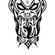 Load image into Gallery viewer, Fanged Demon Face Best Temporary Tattoos
