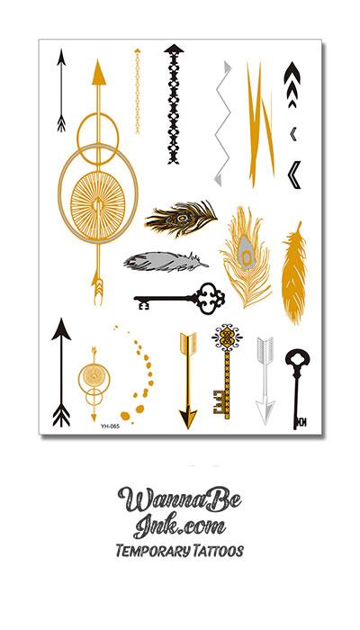 Amazon.com : Metallic Temporary Tattoos for Women Teens Girls 12 Sheets  120+pcs Tattoos Gold Silver Glitter Flash Waterproof Tattoo Stickers for  Beach, Festivals, Parties : Beauty & Personal Care