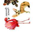 Load image into Gallery viewer, Flamingo Serval Cat and Bat Eared Fox Best Temporary Tattoos
