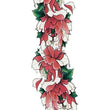 Load image into Gallery viewer, Flat Red and Pink Lotus with Green Leaves Temporary Sleeve Tattoos
