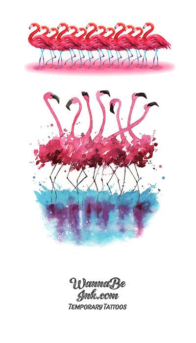 Flocks of Flamingos Best Temporary Tattoos