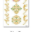 Load image into Gallery viewer, Floral Designs with Emerald Green and Red Ruby Metallic Temporary Tattoos

