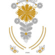 Load image into Gallery viewer, Flower Jewels in Metallic Gold and Silver Temporary Tattoos
