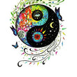 Load image into Gallery viewer, Flowered Yin Yang Best Temporary Tattoos
