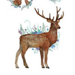 Load image into Gallery viewer, Full Stag With Seasonal Wreath Best Temporary Tattoos

