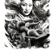 Load image into Gallery viewer, Geisha In Smoke Best Temporary Tattoos
