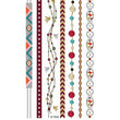 Load image into Gallery viewer, Glass Beaded and Native American Indian Design Bracelets Metallic Temporary Tattoos
