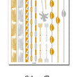 Load image into Gallery viewer, Gold and Silver Palm Fronds Waves and Sea Shells with Palm Trees Metallic Temporary Tattoos
