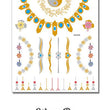 Load image into Gallery viewer, Gold and Silver Yin Yang and Necklace with Turquoise Gems Metallic Temporary Tattoos
