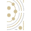 Load image into Gallery viewer, Gold Flowers and Silver and Gold Necklaces Metallic Temporary Tattoos
