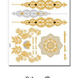 Load image into Gallery viewer, Gold Mandala and Tear-Drop Strands Metallic Temporary Tattoos
