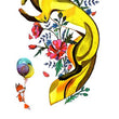 Load image into Gallery viewer, Golden Fox and Flowers Best Temporary Tattoos
