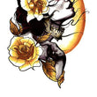 Load image into Gallery viewer, Wolf Woman And Crescent Moon Best Temporary Tattoos

