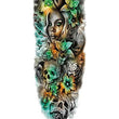Load image into Gallery viewer, Goth Women Sugar Skull Bats Clock Flowers Temporary Sleeve Tattoos

