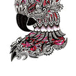 Load image into Gallery viewer, Gray And Pink Jeweled Parrot Best Temporary Tattoos
