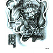 Load image into Gallery viewer, Gray Green Tiger Through Smoke Best Temporary Tattoos
