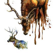 Load image into Gallery viewer, Grazing Deer with Smaller Deer Inset Best Temporary Tattoos

