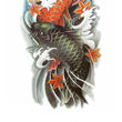 Load image into Gallery viewer, Green And Orange Koi Fish Best Temporary Tattoos
