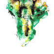 Load image into Gallery viewer, Green And Yellow Watercolor Elephant Best Temporary Tattoos
